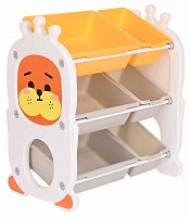 Pituso Стеллаж для игрушек Funny, с ящиками / цвет Orange (оранжевый)					